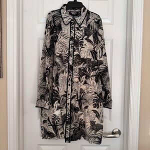 JOHNNY WAS-Piping Shirt Dress